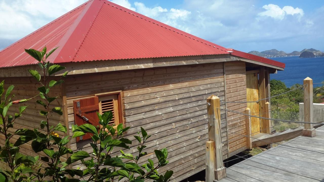 Ti Kaz Anoli Cottage En Bois Avec Vue Sur La Baie Terre-de-Bas Exteriér fotografie