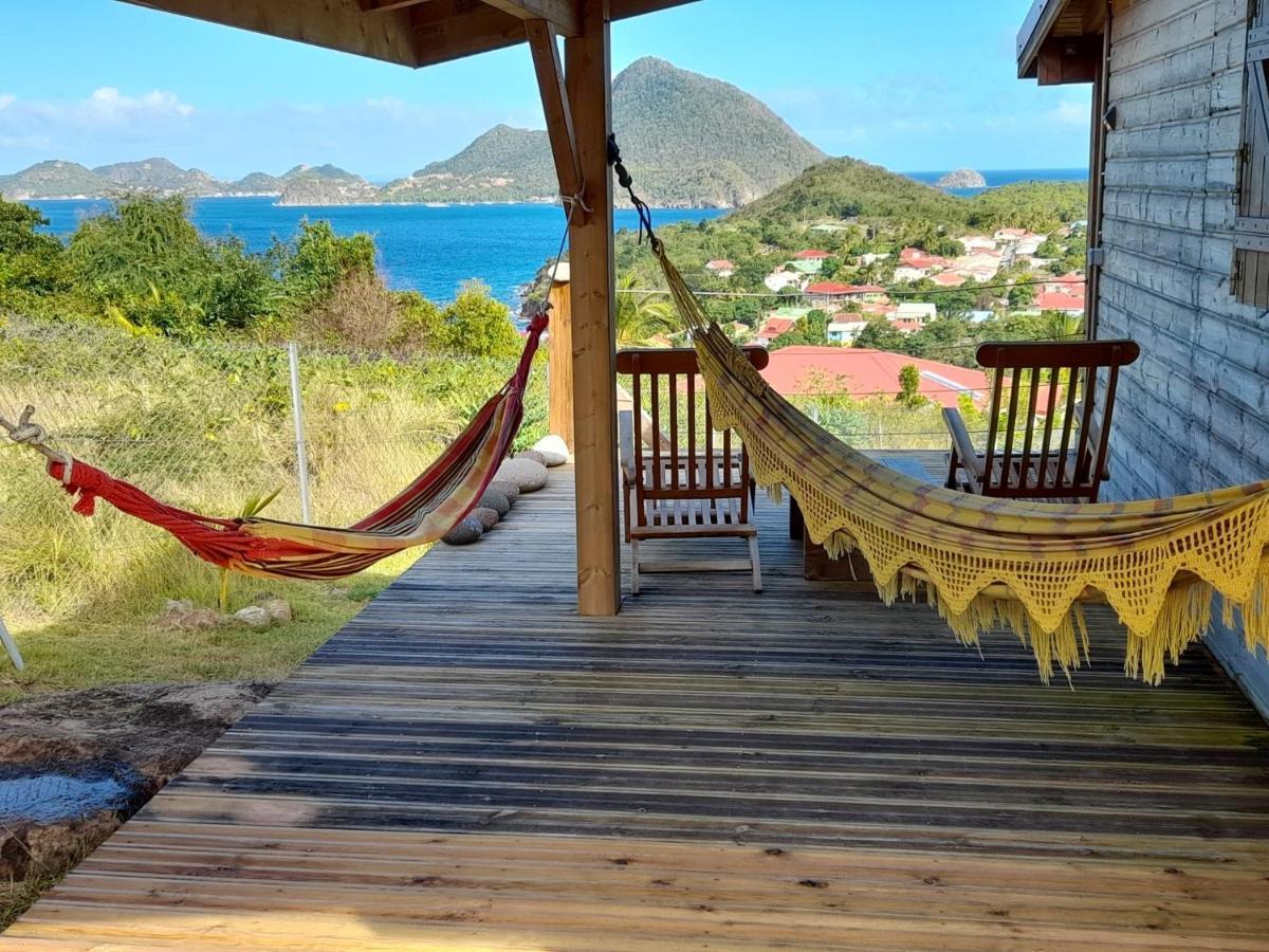 Ti Kaz Anoli Cottage En Bois Avec Vue Sur La Baie Terre-de-Bas Exteriér fotografie