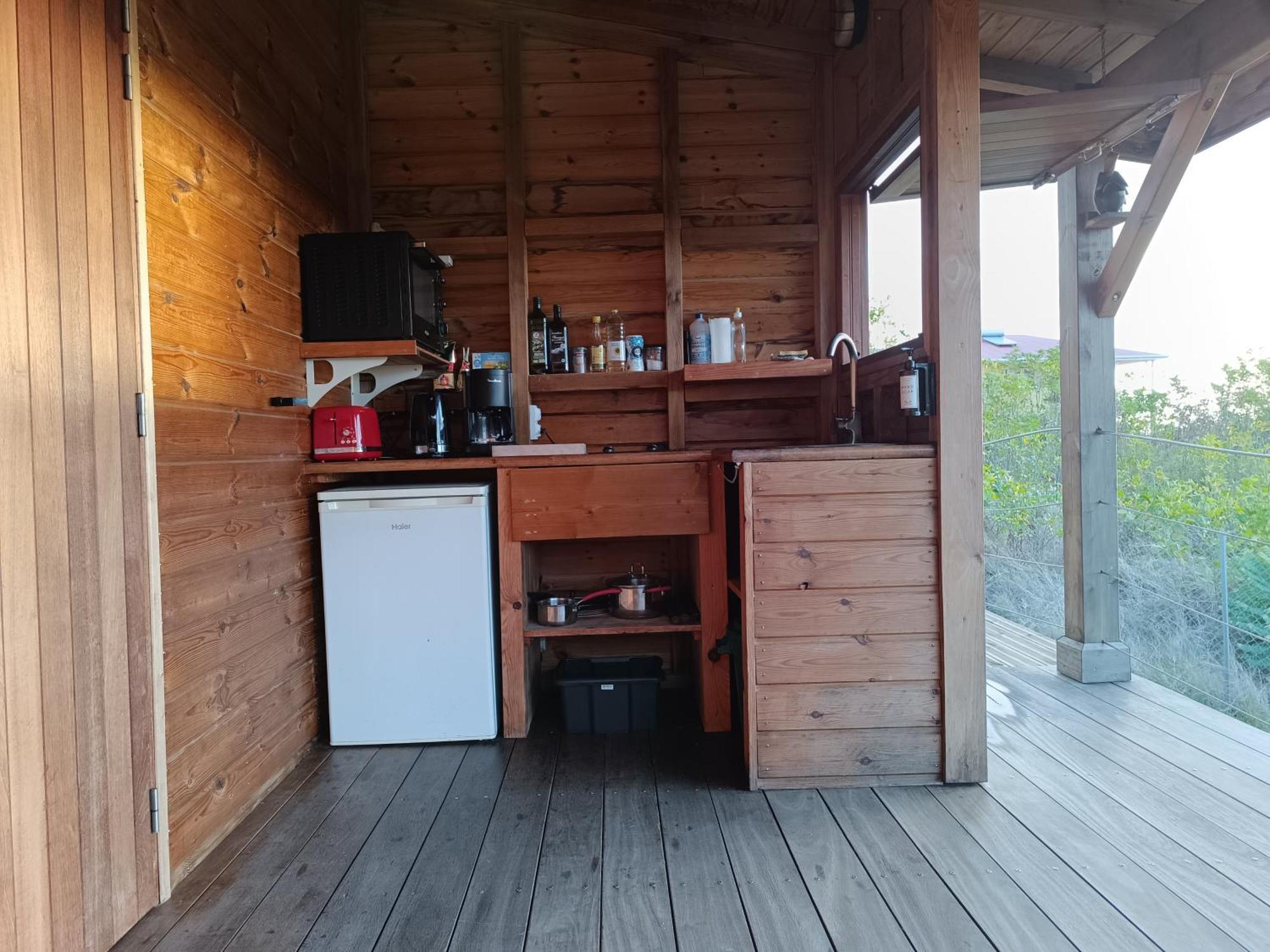 Ti Kaz Anoli Cottage En Bois Avec Vue Sur La Baie Terre-de-Bas Exteriér fotografie